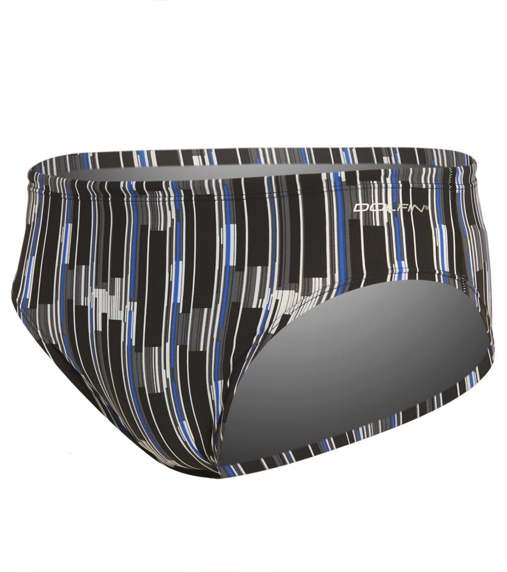 Dolfin Graphlite Men's Infiniti All Over Racer Brief Swimsuit - Blue 38 Nylon/Xtra/Life/Lycra® - Swimoutlet.com