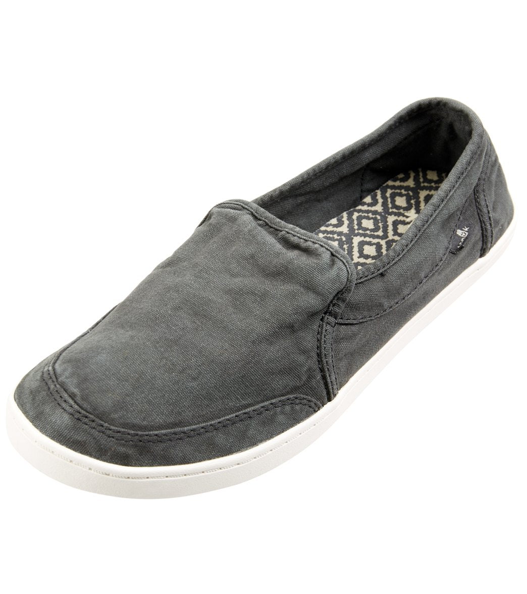 Sanuk Women's Pair O Dice Flat - Washed Black 6.5 Rubber - Swimoutlet.com