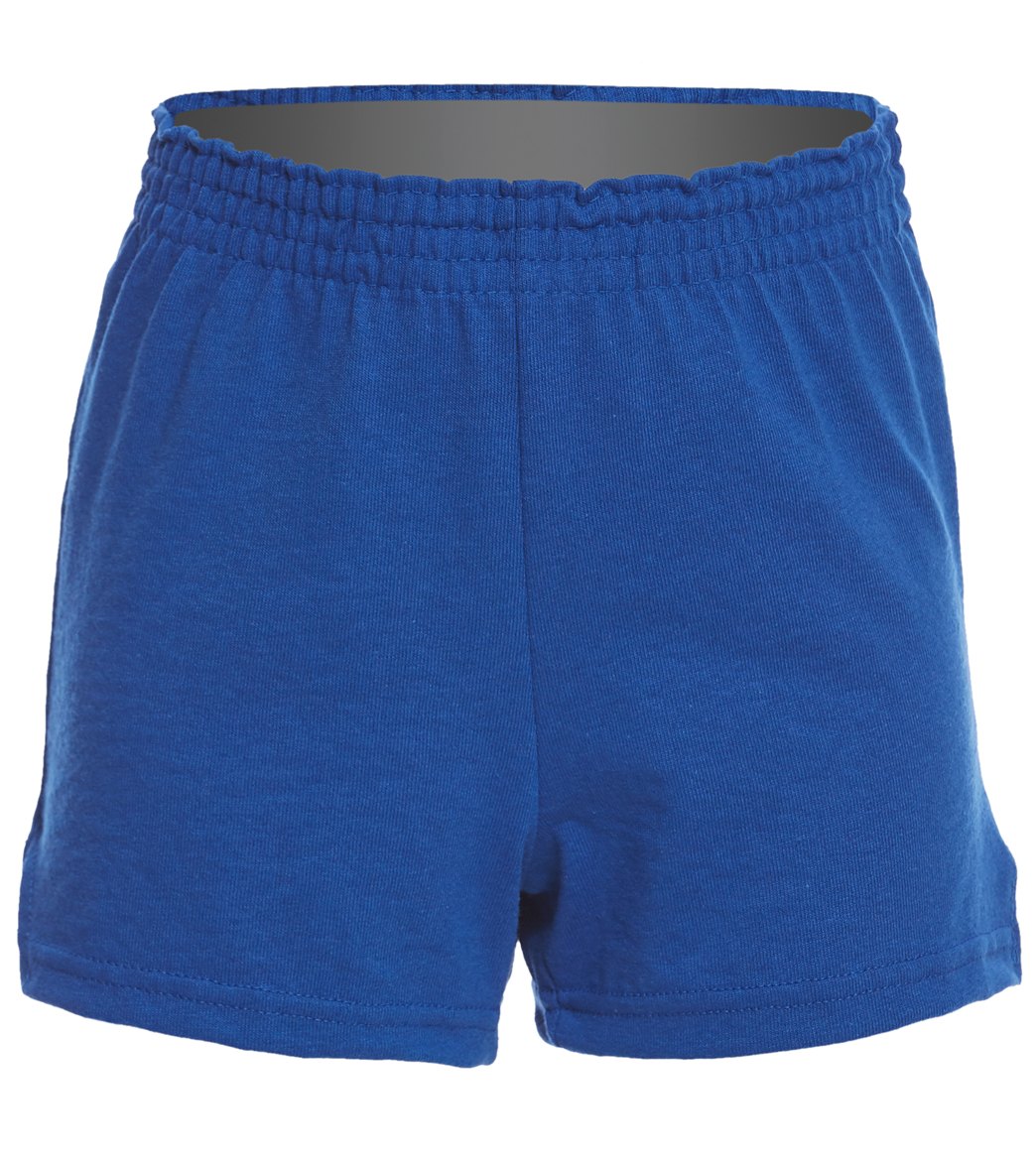 Custom Girls' Fitted Jersey Short - Royal Med 160-220 Lbs Cotton/Polyester - Swimoutlet.com