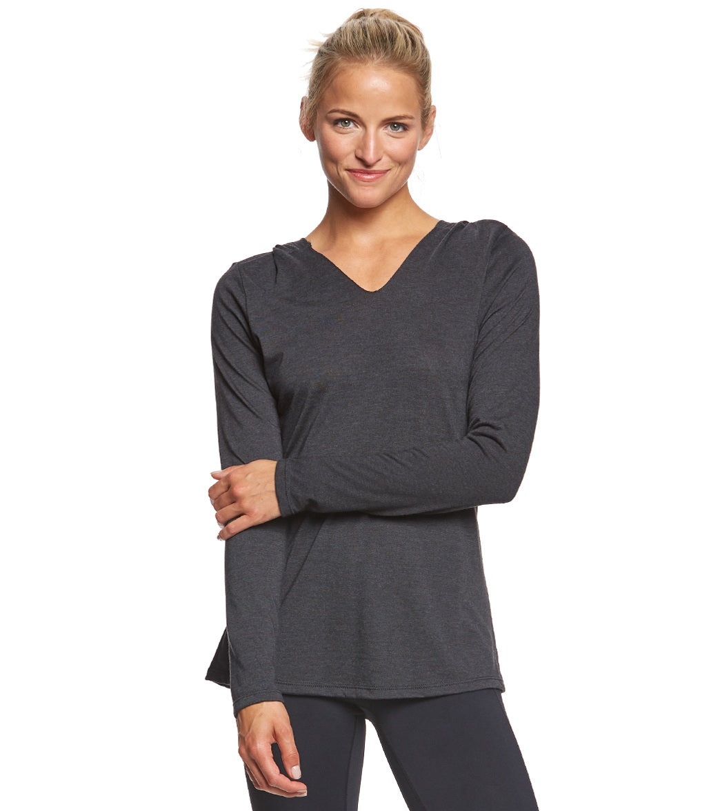 Women's Perfect Long Sleeve Hoodie - Black Frost Medium Cotton/Polyester/Rayon - Swimoutlet.com