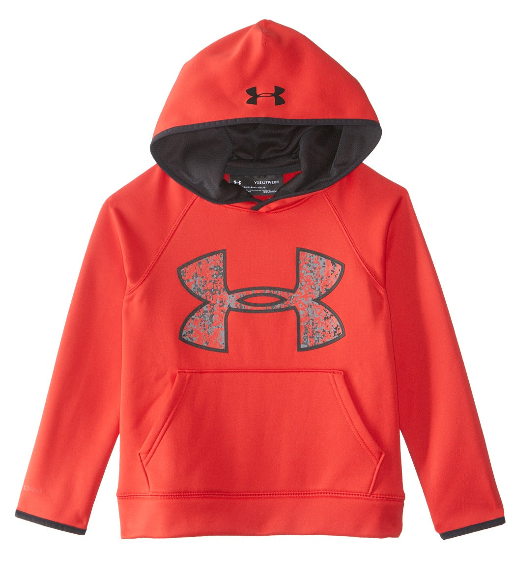 Under Armour Boys' Af Big Logo Hoody - Red-Black -Red X-Small Red/Black /Red Cotton/Polyester - Swimoutlet.com