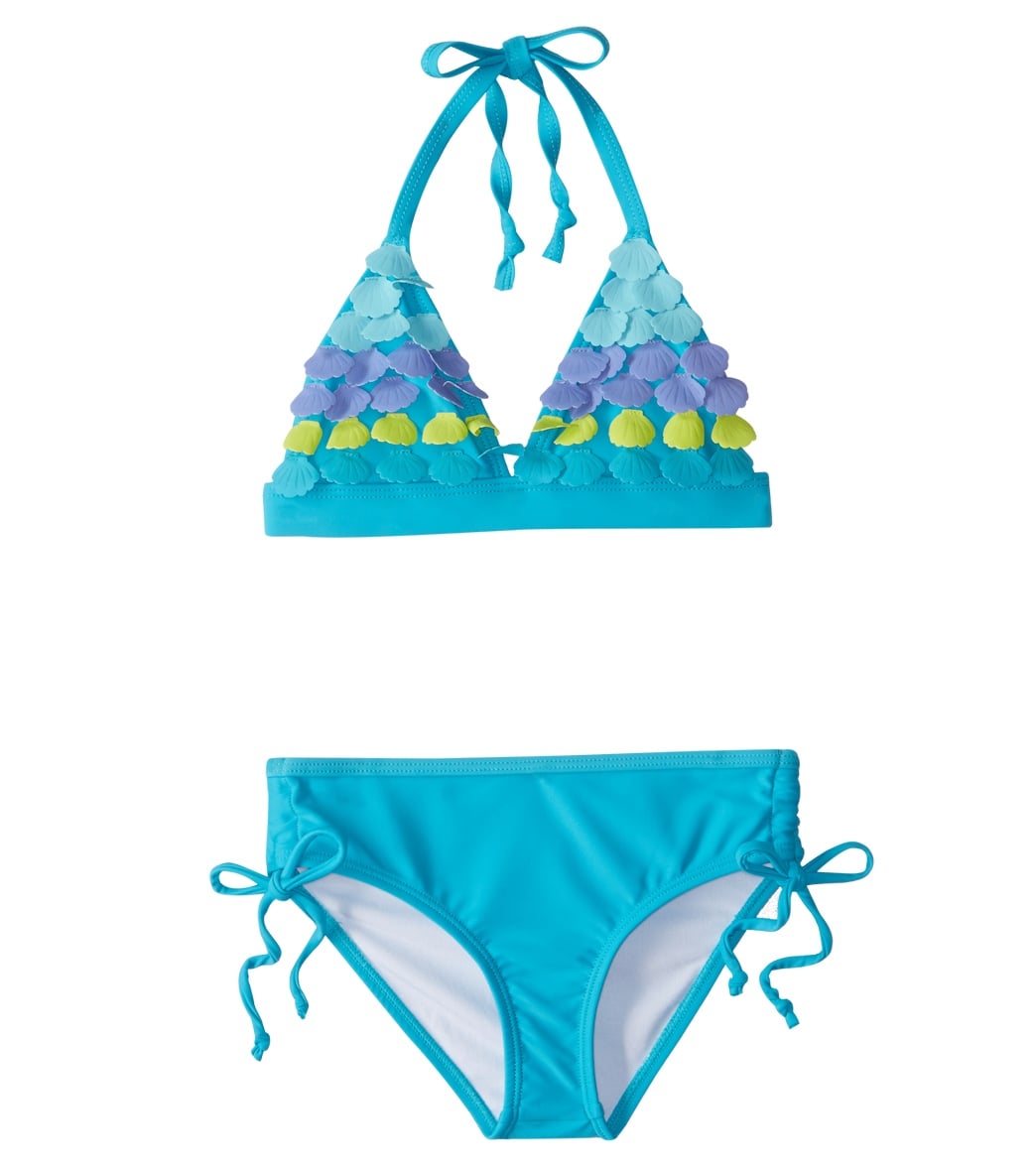 Limeapple Koko Seashell Bikini Set 4-16 - Turquoise 4 Nylon/Spandex - Swimoutlet.com