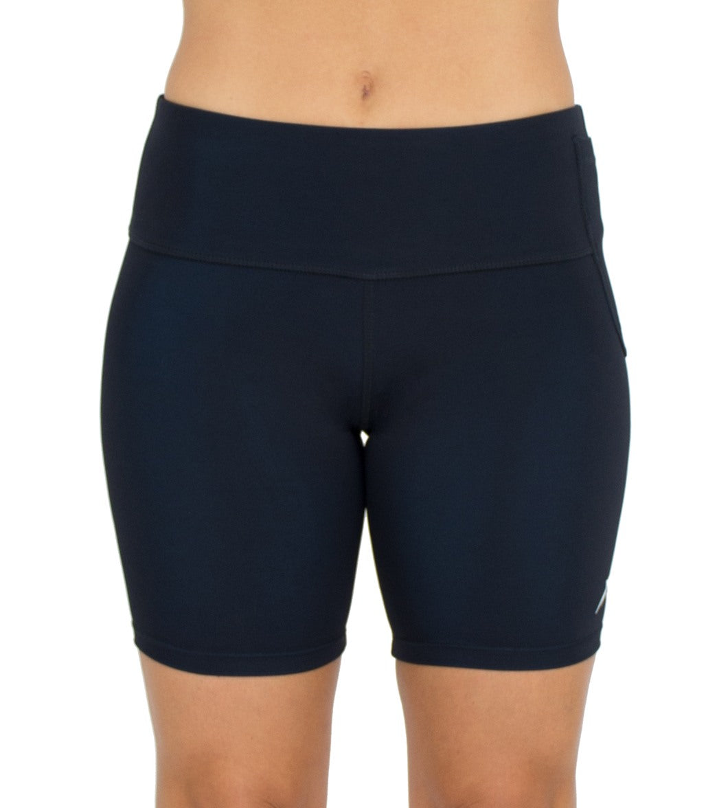 Delfin Spa Mineral Infused Short - Black Medium Nylon/Polyester/Spandex - Swimoutlet.com