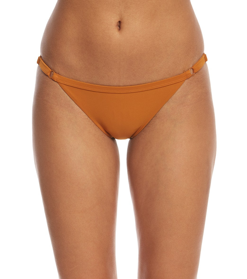 Rvca Solid Medium Bikini Bottom - Pumpkin Spice X-Small Polyamide/Elastane - Swimoutlet.com