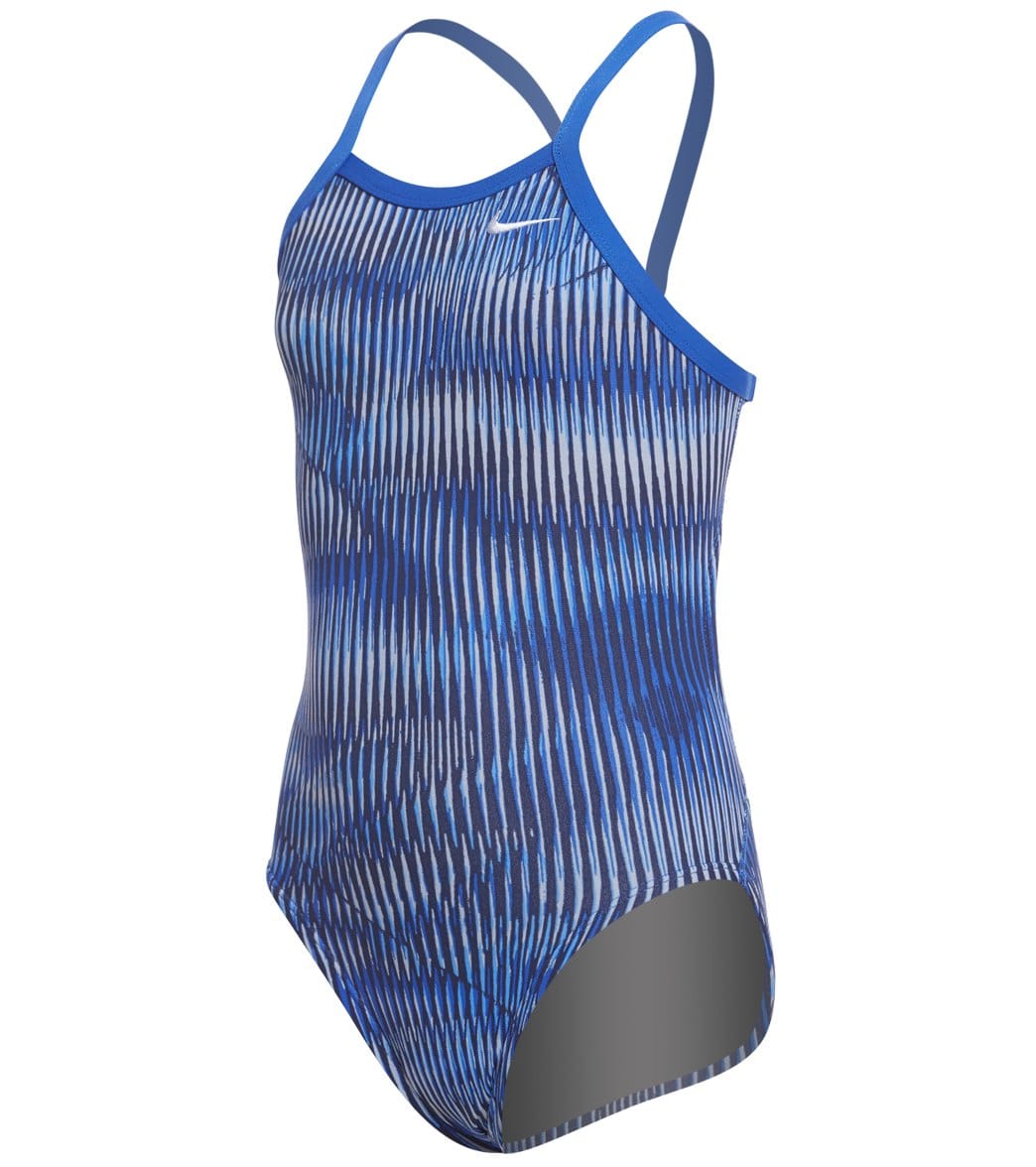 Nike Girls' Vibe Lingerie Tank One Piece Swimsuit - Game Royal 22 Polyester - Swimoutlet.com