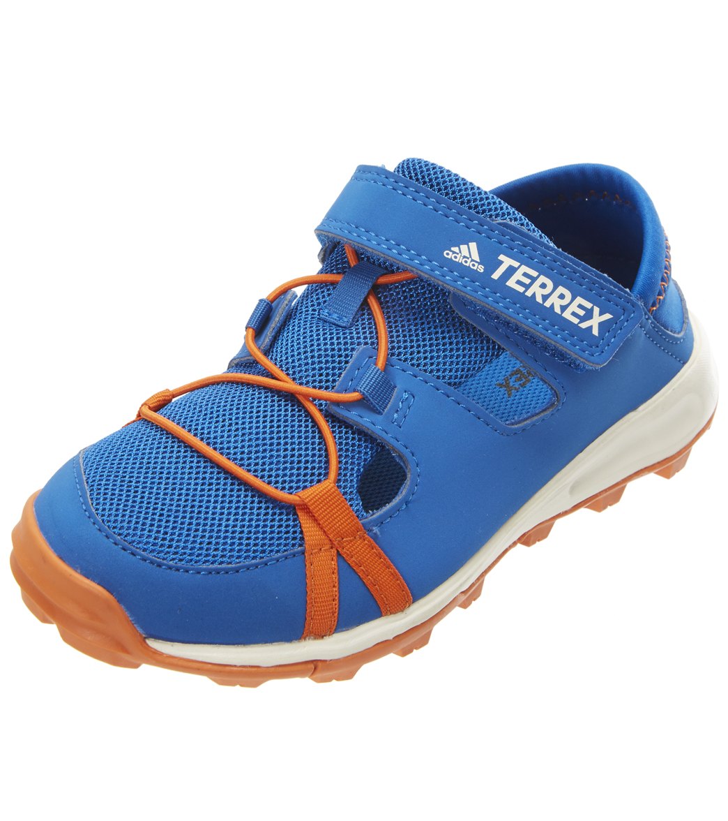 Adidas Kids' Terrex Tivid Shandal Cf Water Shoe - Blue Beauty/Orange/Chalk White 11K Eva/Foam/Rubber - Swimoutlet.com