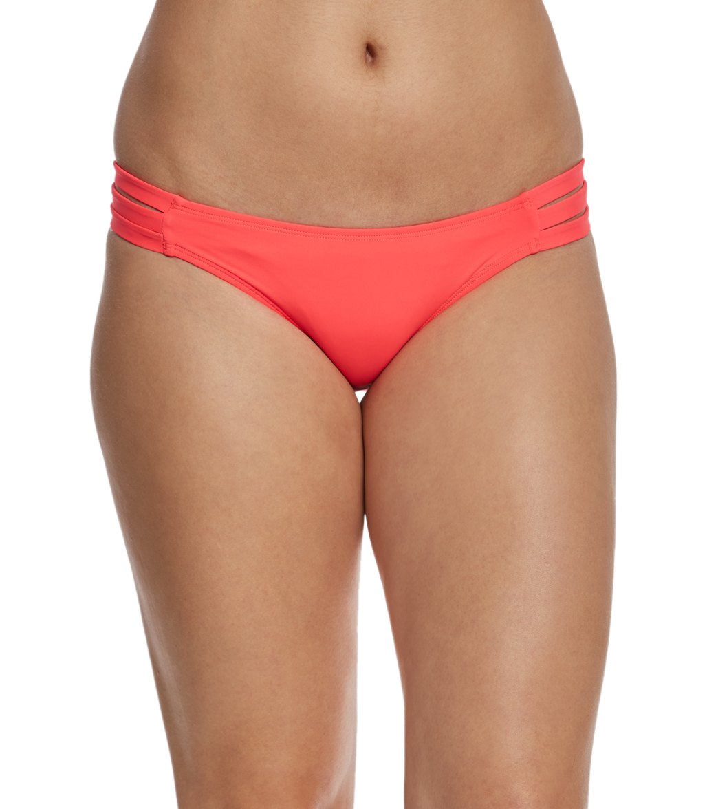 Eidon Swimwear Solid Low Rider Bikini Bottom - Daiquiri Xl Mirco/Nylon/Spandex - Swimoutlet.com