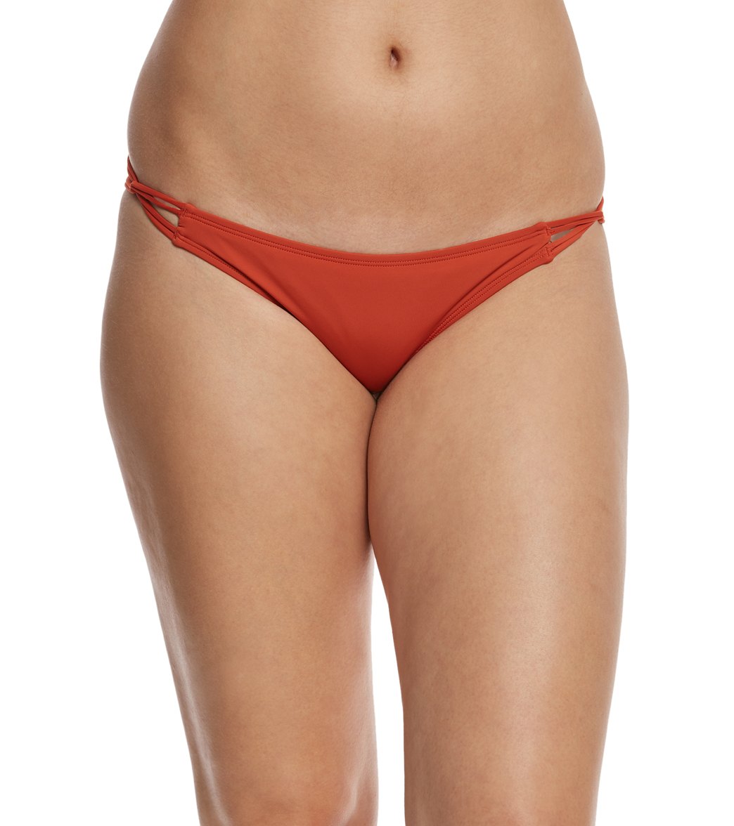 Eidon Swimwear Solid Mila Bikini Bottom - Cinnamon Medium Mirco/Nylon/Spandex - Swimoutlet.com