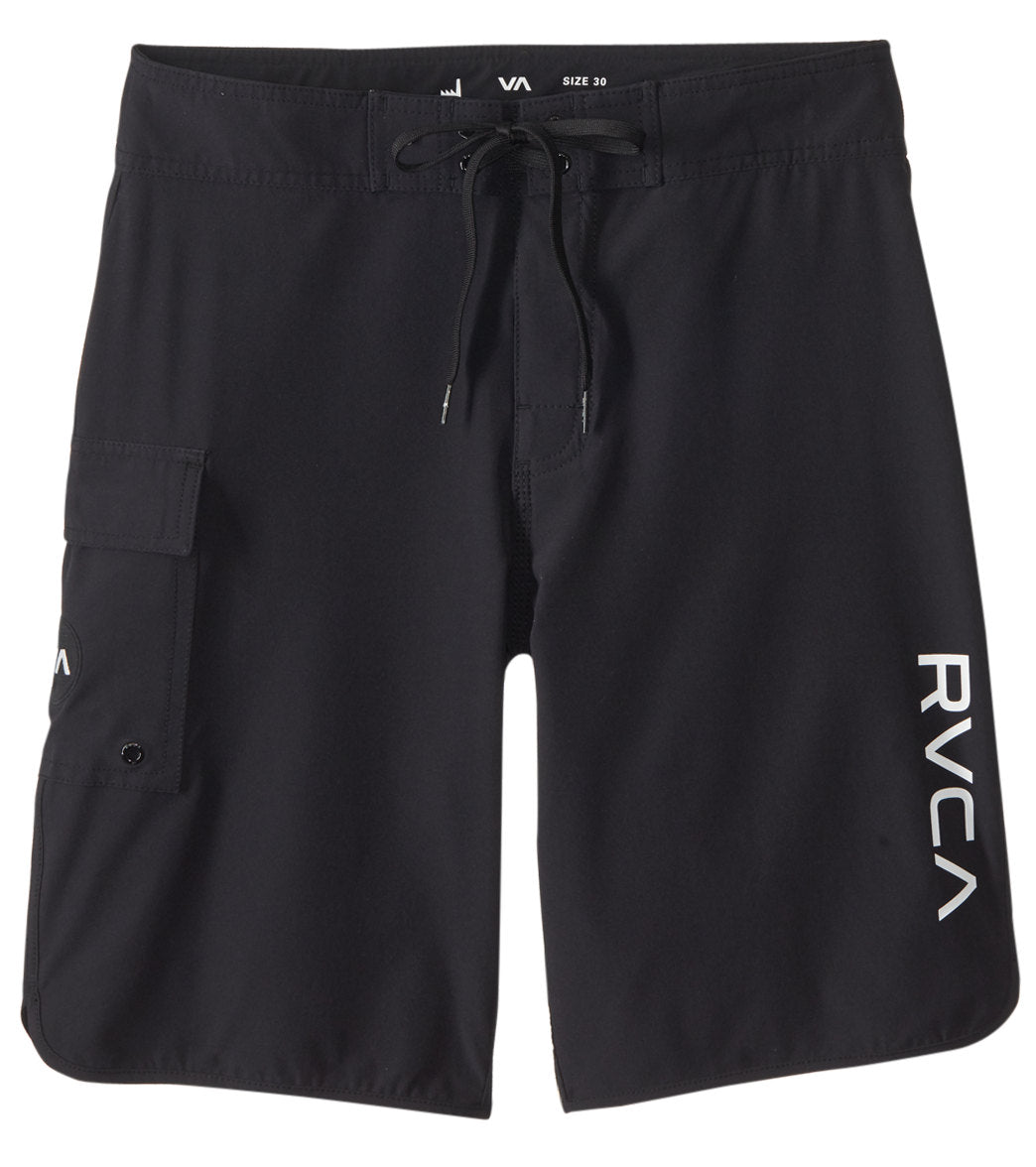 Rvca Men's Eastern 20 Trunk Boardshorts - All Black 29 Polyester/Elastane - Swimoutlet.com