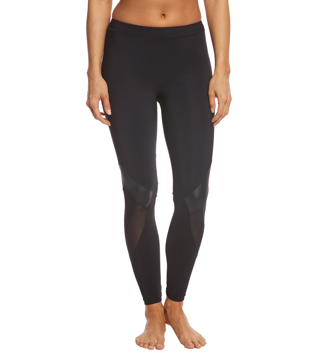 Profile By Gottex Onyx Leggings - Black Small Elastane/Polyester - Swimoutlet.com