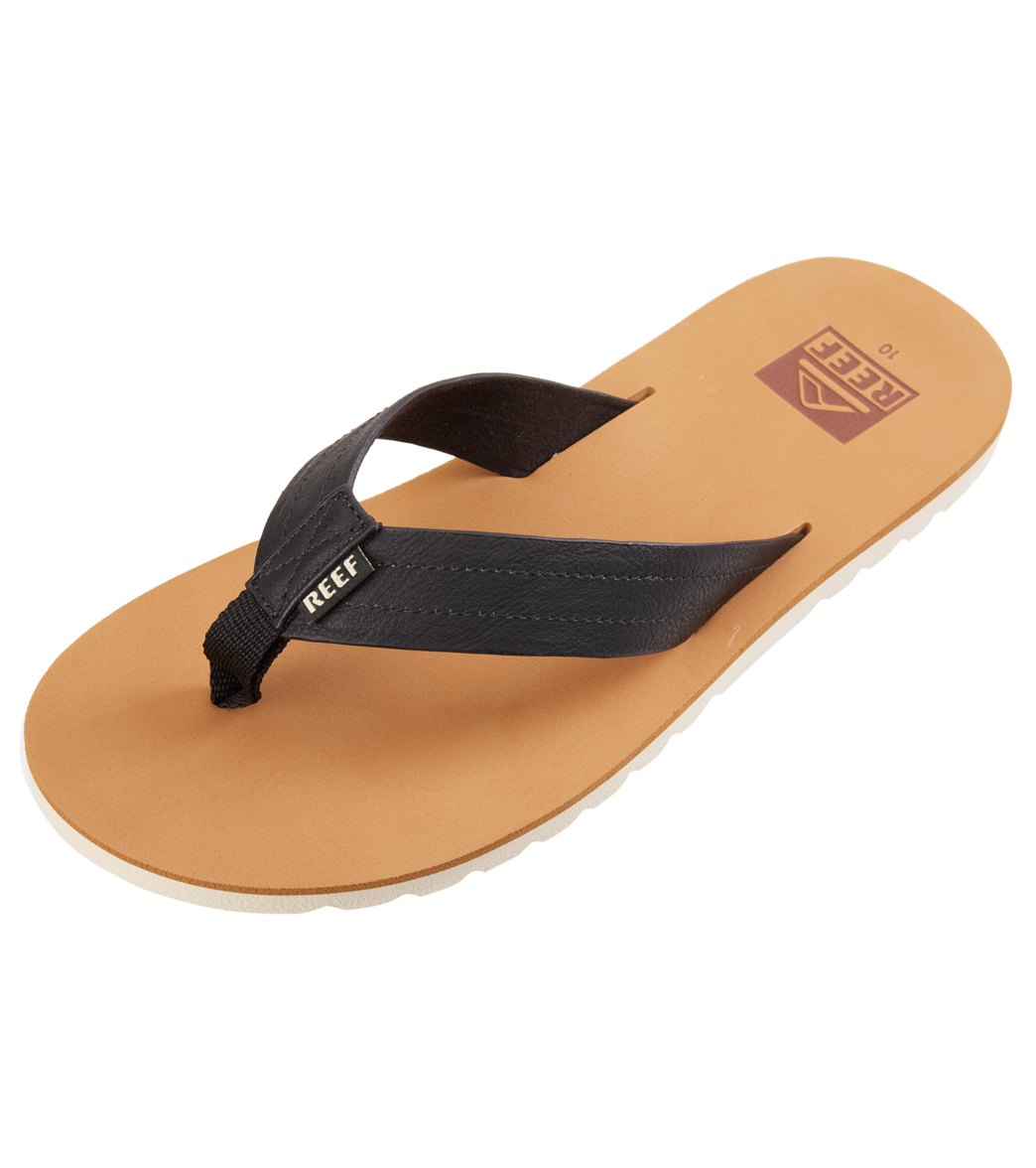 Reef Men's Voyage Flip Flop - Tan/Black 7 Eva/Foam/Rubber/Suede - Swimoutlet.com