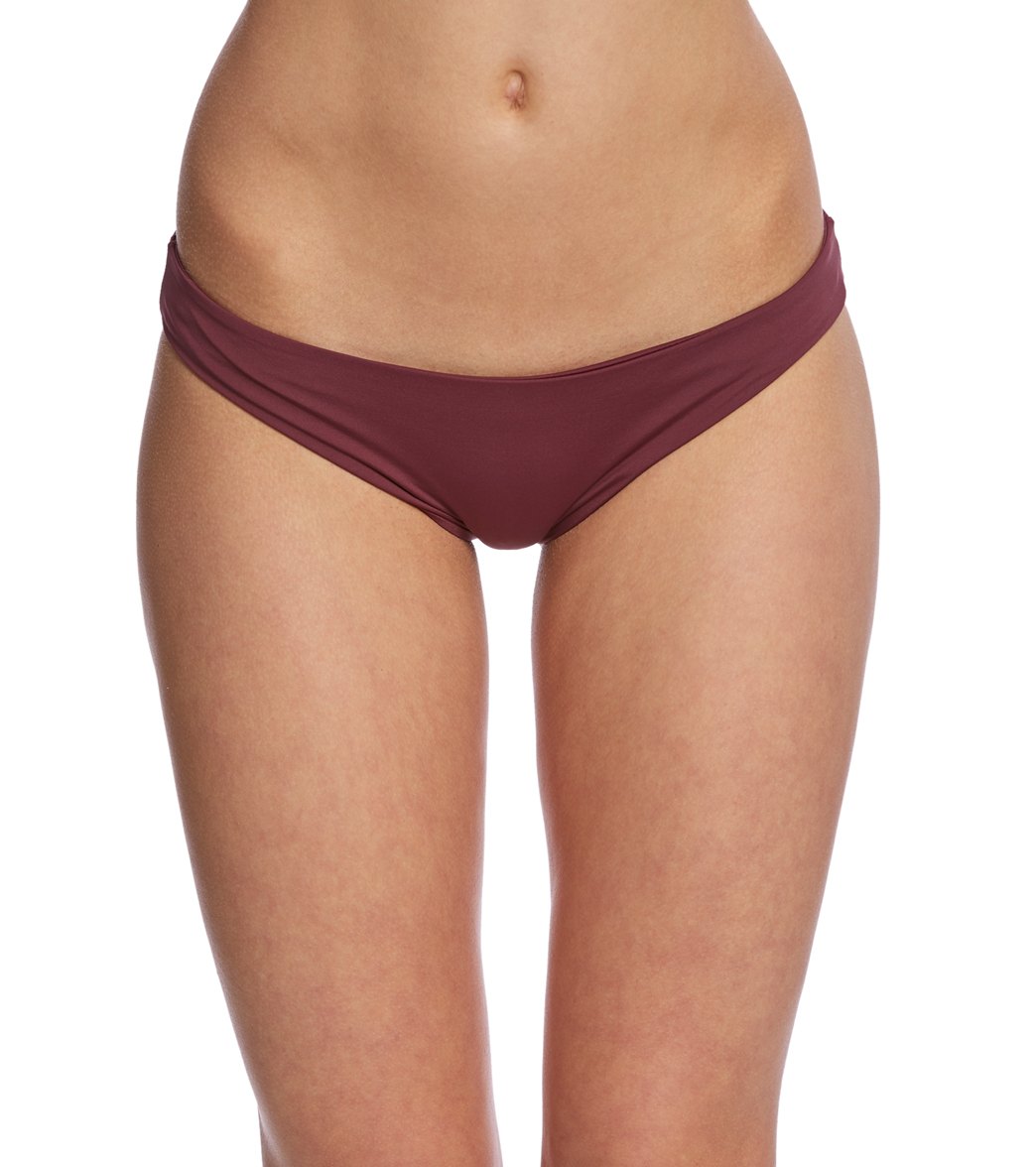 Tavik Essentials Ali Moderate Bikini Bottom - Merlot X-Small Nylon/Spandex - Swimoutlet.com