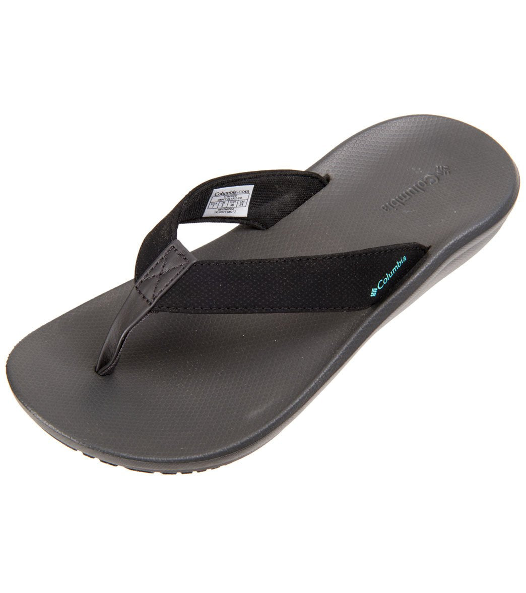 Columbia Women's Barraca Flip Flop - Black/Aquarium 6 Rubber - Swimoutlet.com