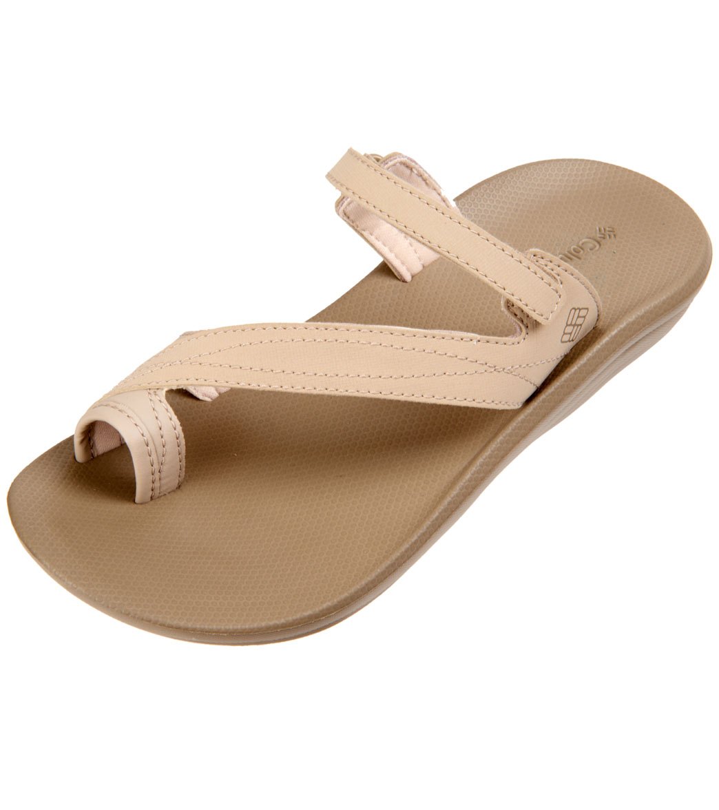 Columbia Women's Barraca Sunrise Sandals - Fossil/Pebble 6 Leather/Rubber - Swimoutlet.com