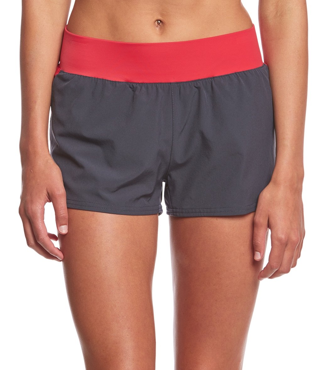 Speedo Women's Team Short - Red Medium Polyester/Spandex - Swimoutlet.com