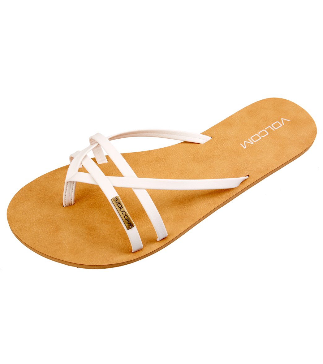 Volcom Women's Lookout 2 Sandals - White 5 Rubber - Swimoutlet.com