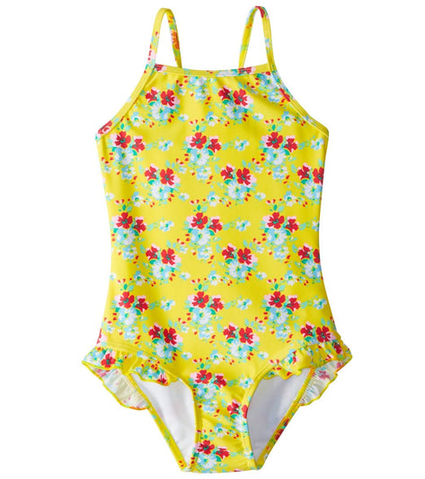 Snapper Rock Girls' Lemon Floral One Piece Swimsuit (2T-6) at ...