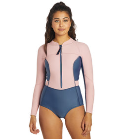 Lady Surfing Swimming Suit One Piece Swimwear Half Zip Swimsuits Wetsuit  Fashion
