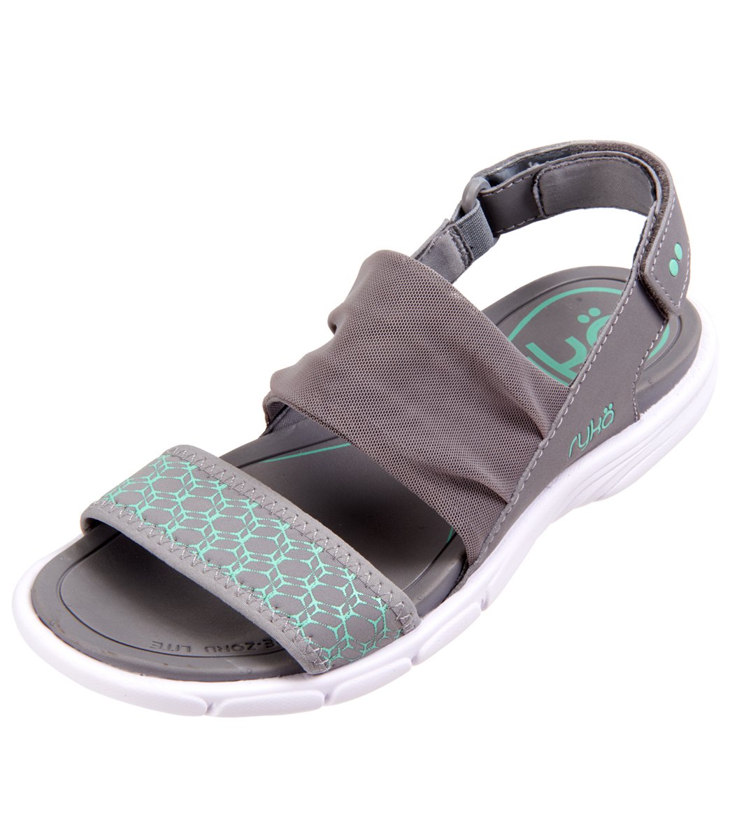 Ryka Women's Rodanthe Sandals - Frost Grey/Yucca Mint 6 Eva/Foam - Swimoutlet.com