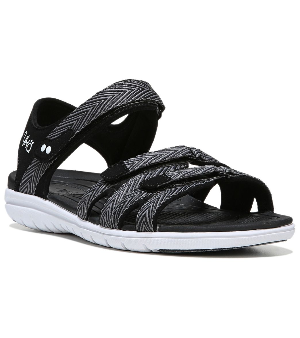 Ryka Women's Savannah Sandals - Black/Frost Grey 5 Eva/Foam - Swimoutlet.com