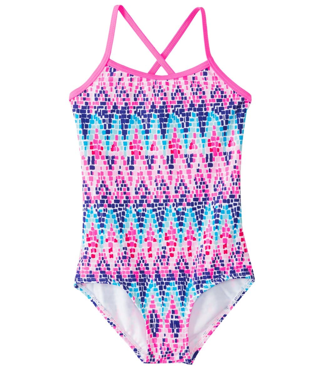 Kanu Surf Girls' Candy One Piece Swimsuit 12-24 Months - Pink 18 Months Nylon/Spandex - Swimoutlet.com