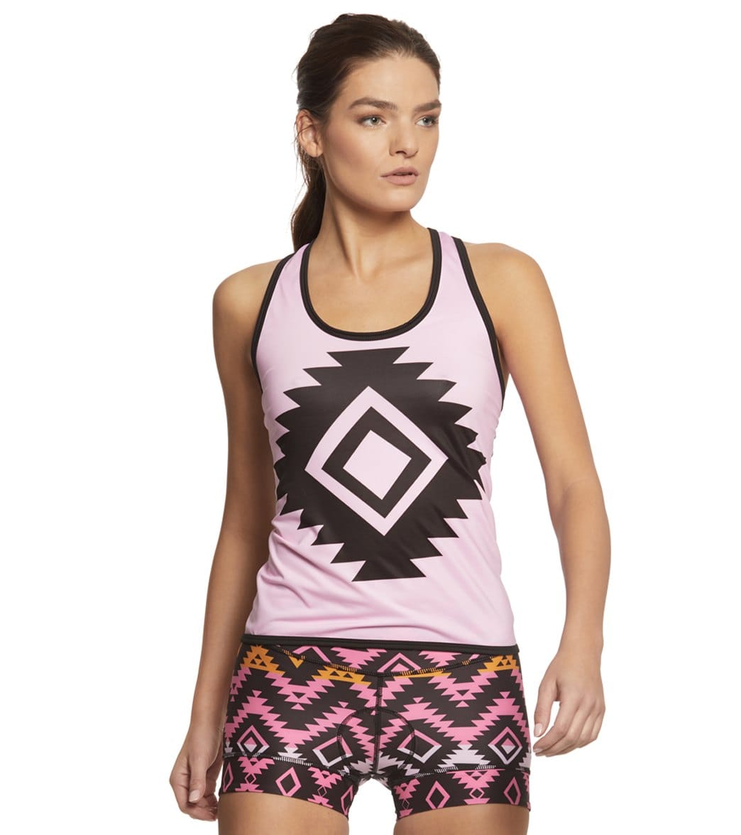 Shebeest Women's Indie Tank - Santa Fe/Slipper Medium Size Medium Polyester/Spandex - Swimoutlet.com