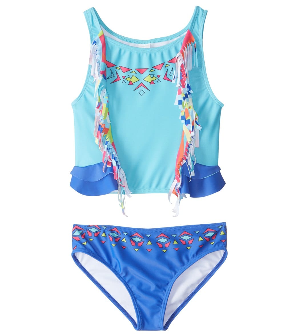 Limeapple Upf 50+ Cali Two Piece Bikini Set 6 Months-4T - Turquoise 18-24 Months Nylon/Spandex - Swimoutlet.com