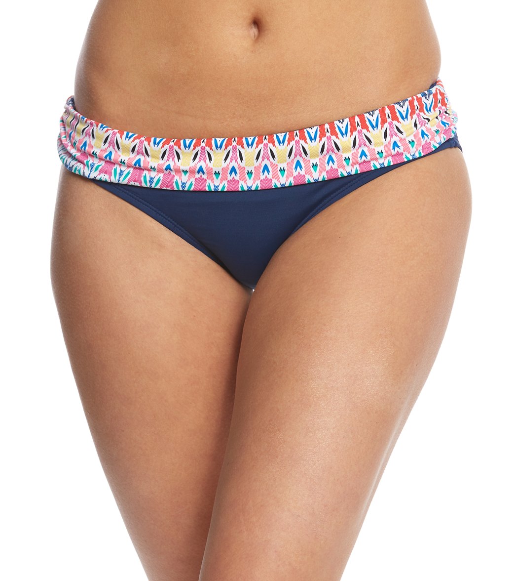 Cole Of California Bali Beat Fold-Over Bikini Bottom - Multi Small Polyester - Swimoutlet.com