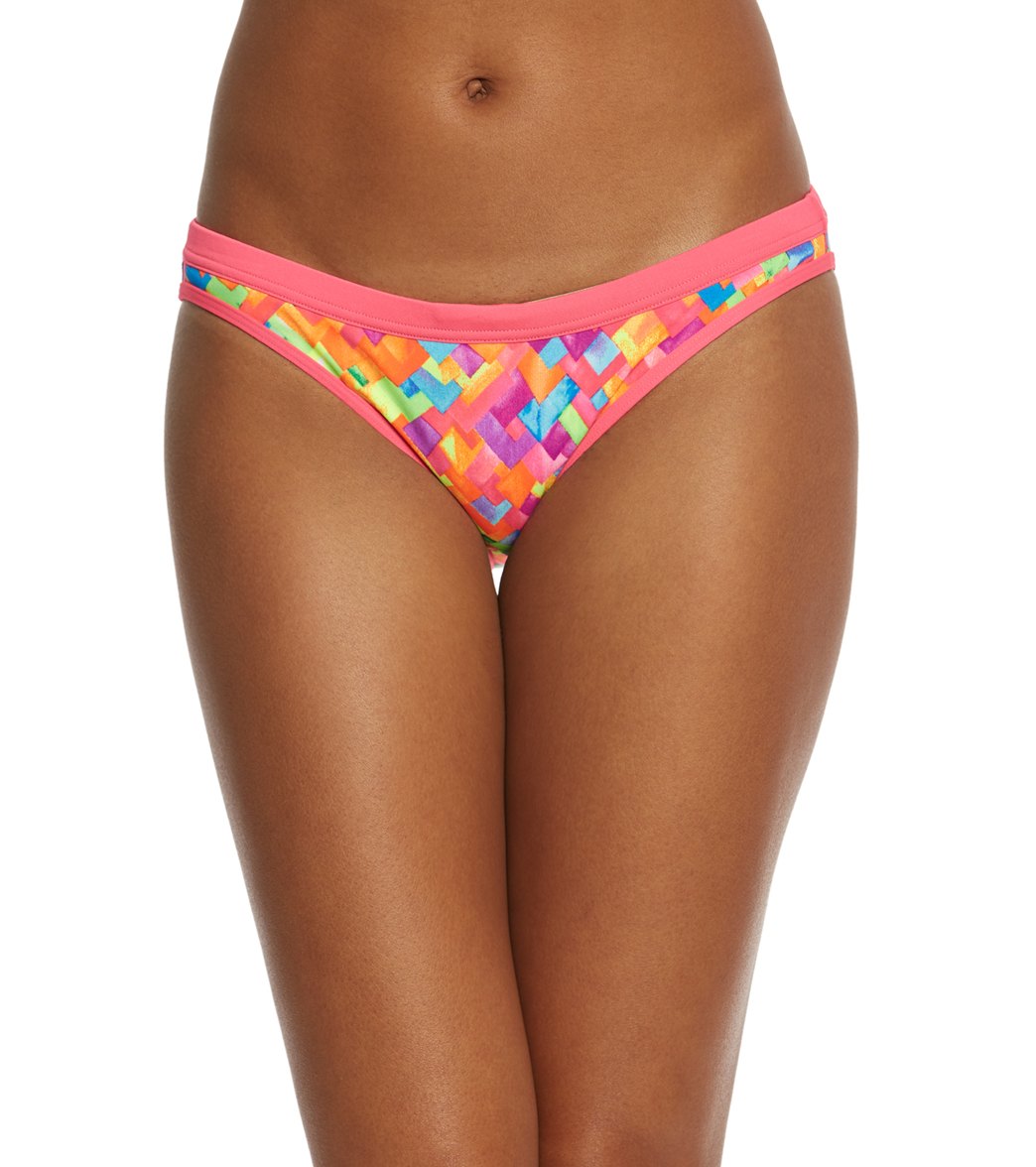 Funkita Women's Stroke Rate Hipster Brief Swimsuit - Orange 36 Bikini Bottom Polyester - Swimoutlet.com