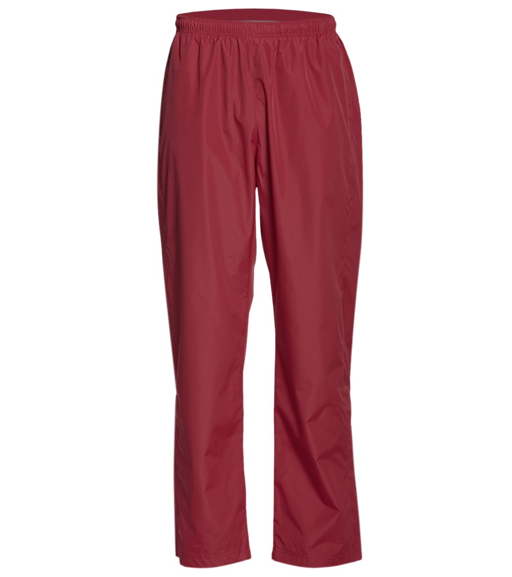Women's Warm Up Pants - Maroon Large Polyester - Swimoutlet.com