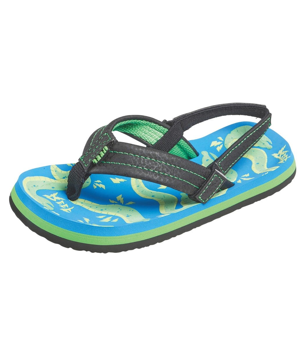 Reef Boy's Ahi Glow Sandals - Blue Eel 3/4 Eva/Foam - Swimoutlet.com