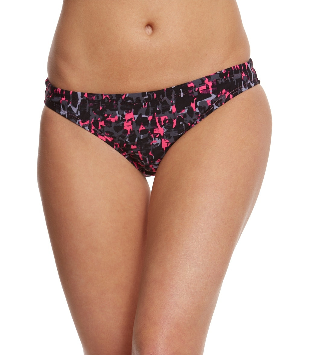 Speedo Women's Endurance Lite Print Bikini Bottom - Power Pink 12 Polyester/Pbt - Swimoutlet.com
