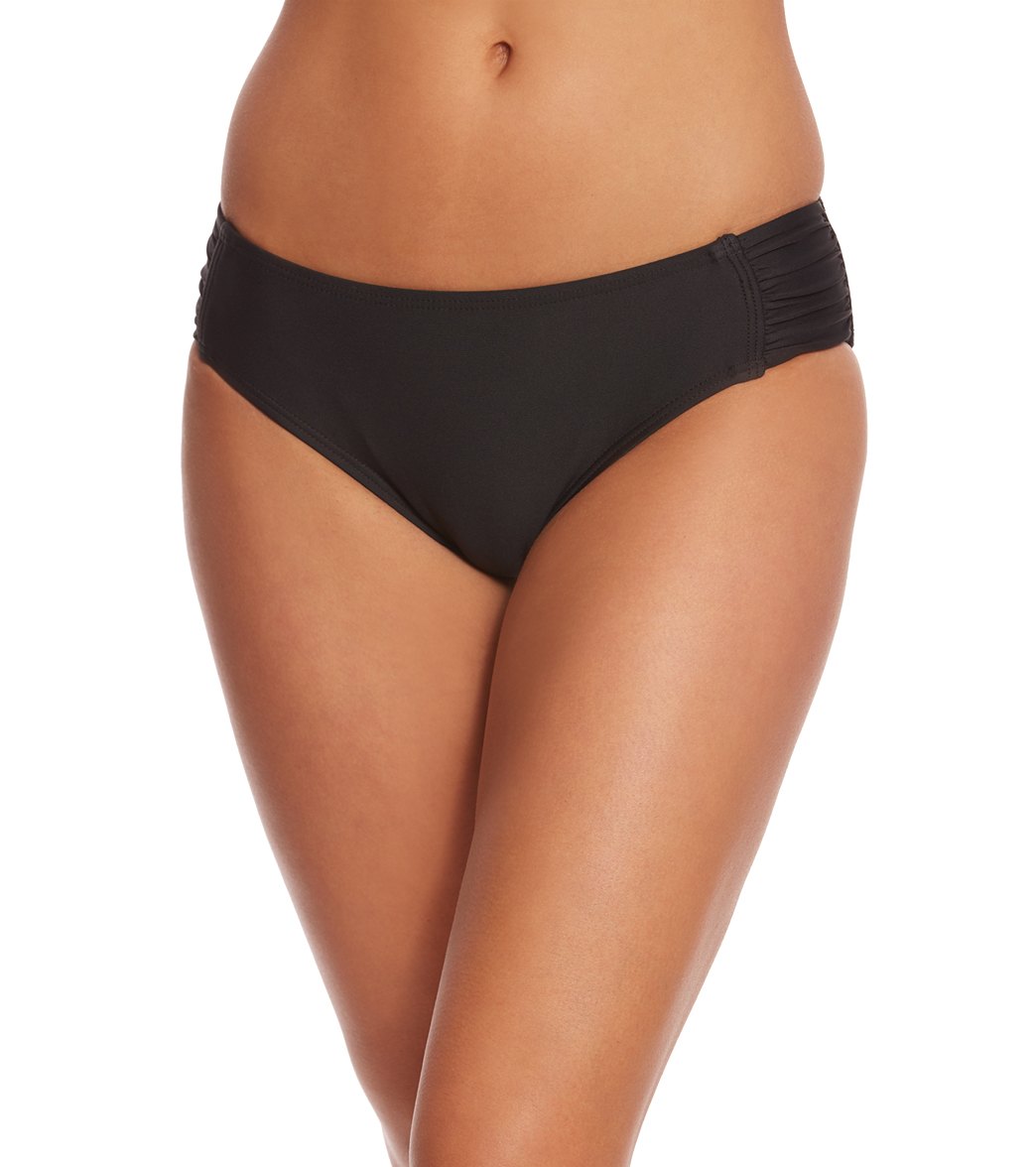 Next Women's Good Karma Chopra Midrise Bikini Bottom - Black Xl Nylon/Spandex - Swimoutlet.com