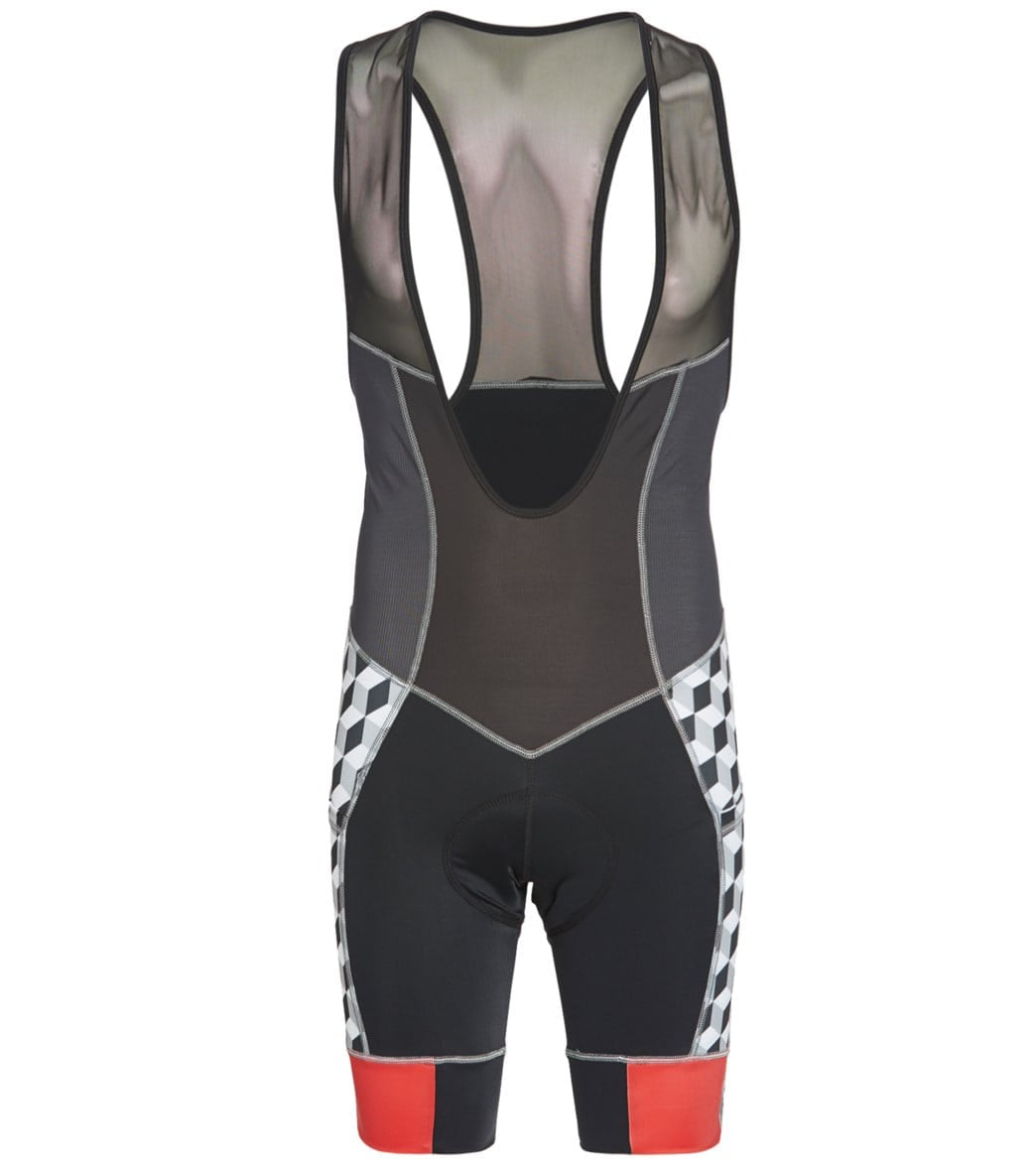 Desoto Men's 400 Mile Cycling Bib Short - Grey Cube Small - Swimoutlet.com