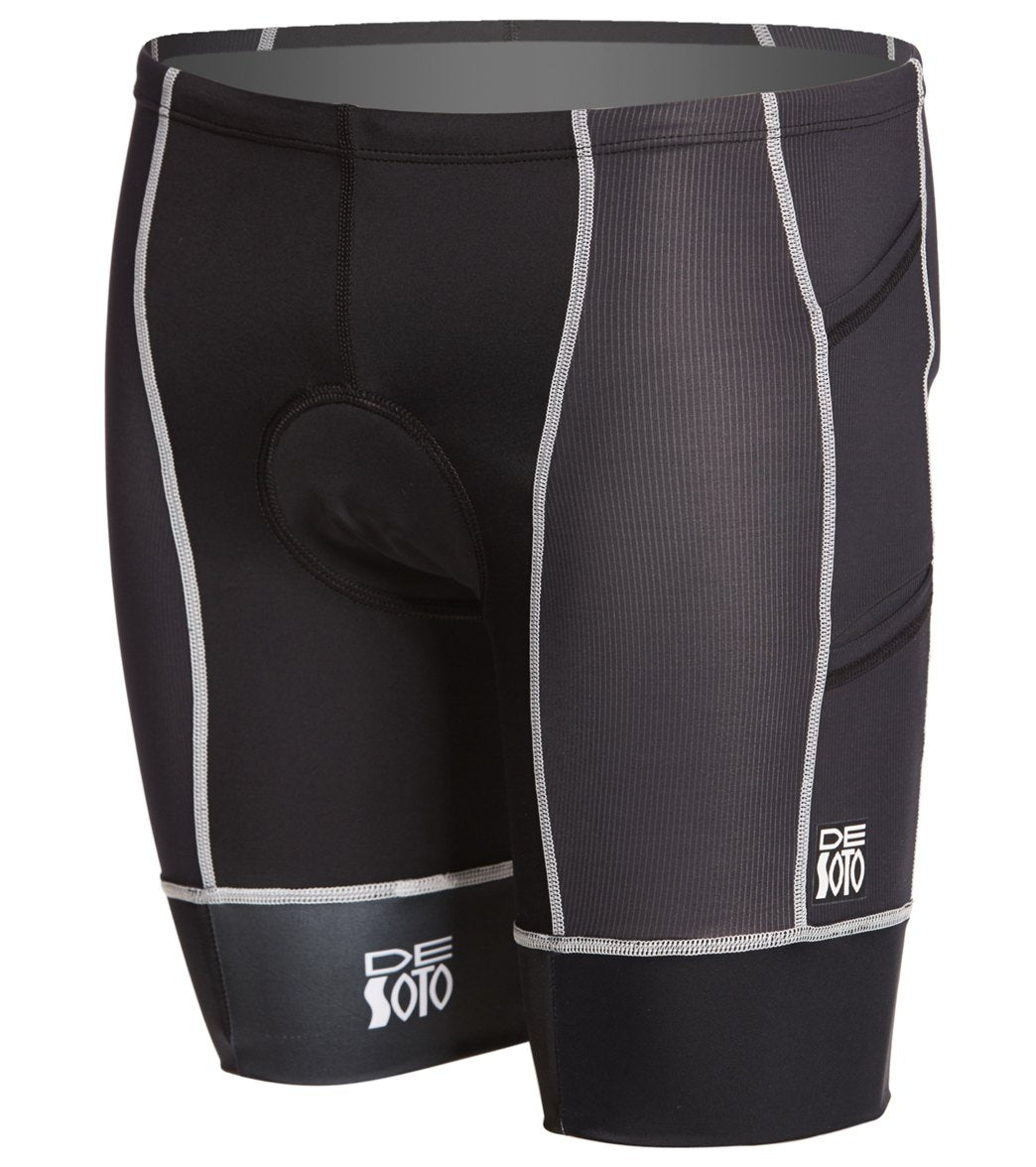 Desoto Men's Forza 4 Pocket Tri Short - Black/White Stitch Xl - Swimoutlet.com