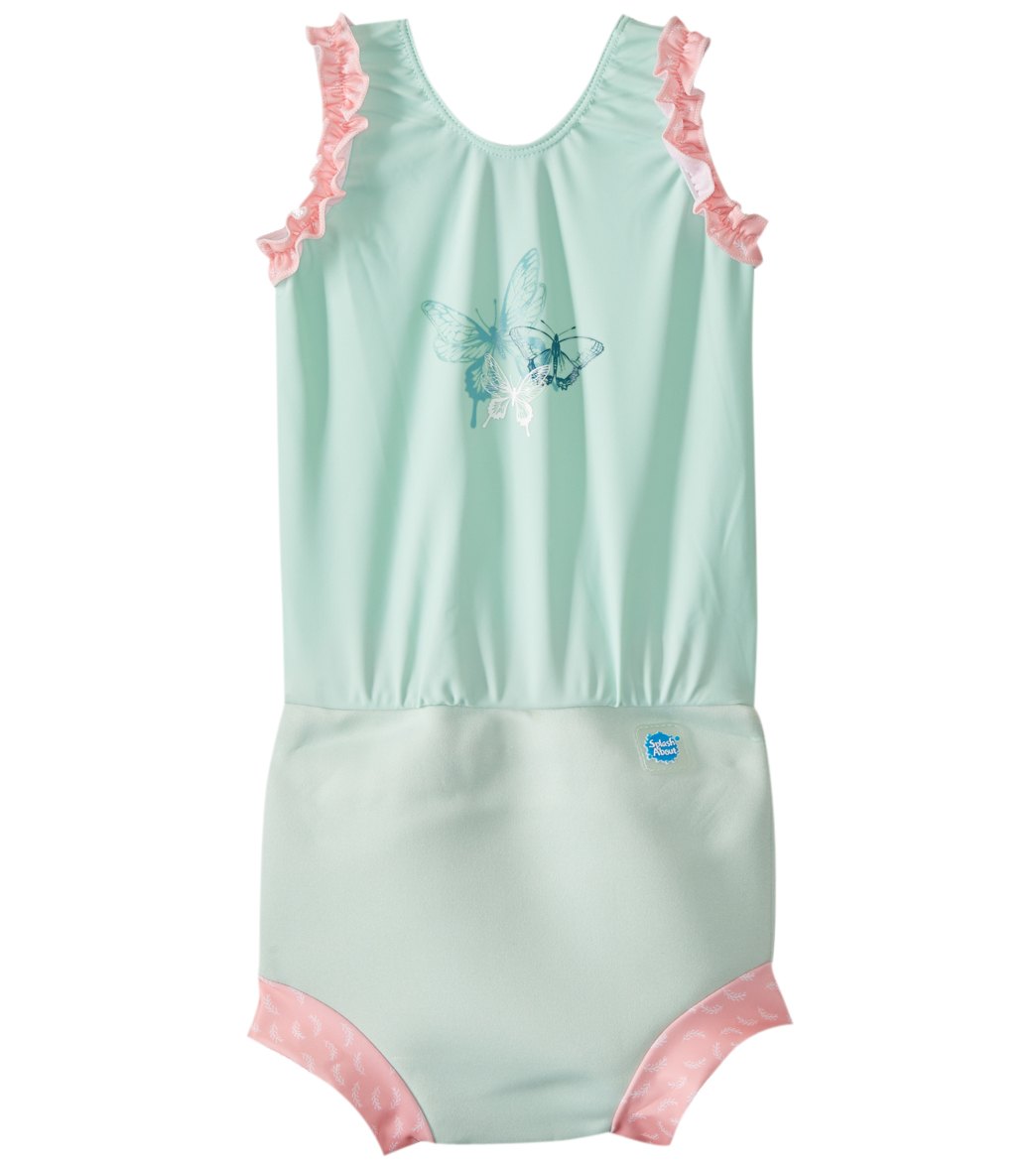 Splash About Happy Nappy One Piece Swimsuit W/Built-In Swim Diaper 3 Months-3T - Dragonfly Medium 3-8 Months Neoprene/Nylon/Elastane