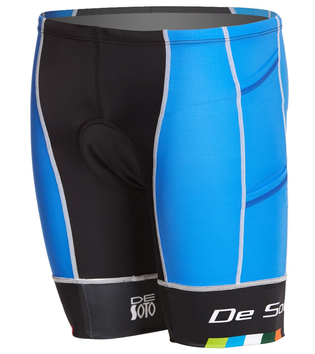 Desoto Men's Forza 4 Pocket Tri Short - Royal/ Leg Band Medium - Swimoutlet.com
