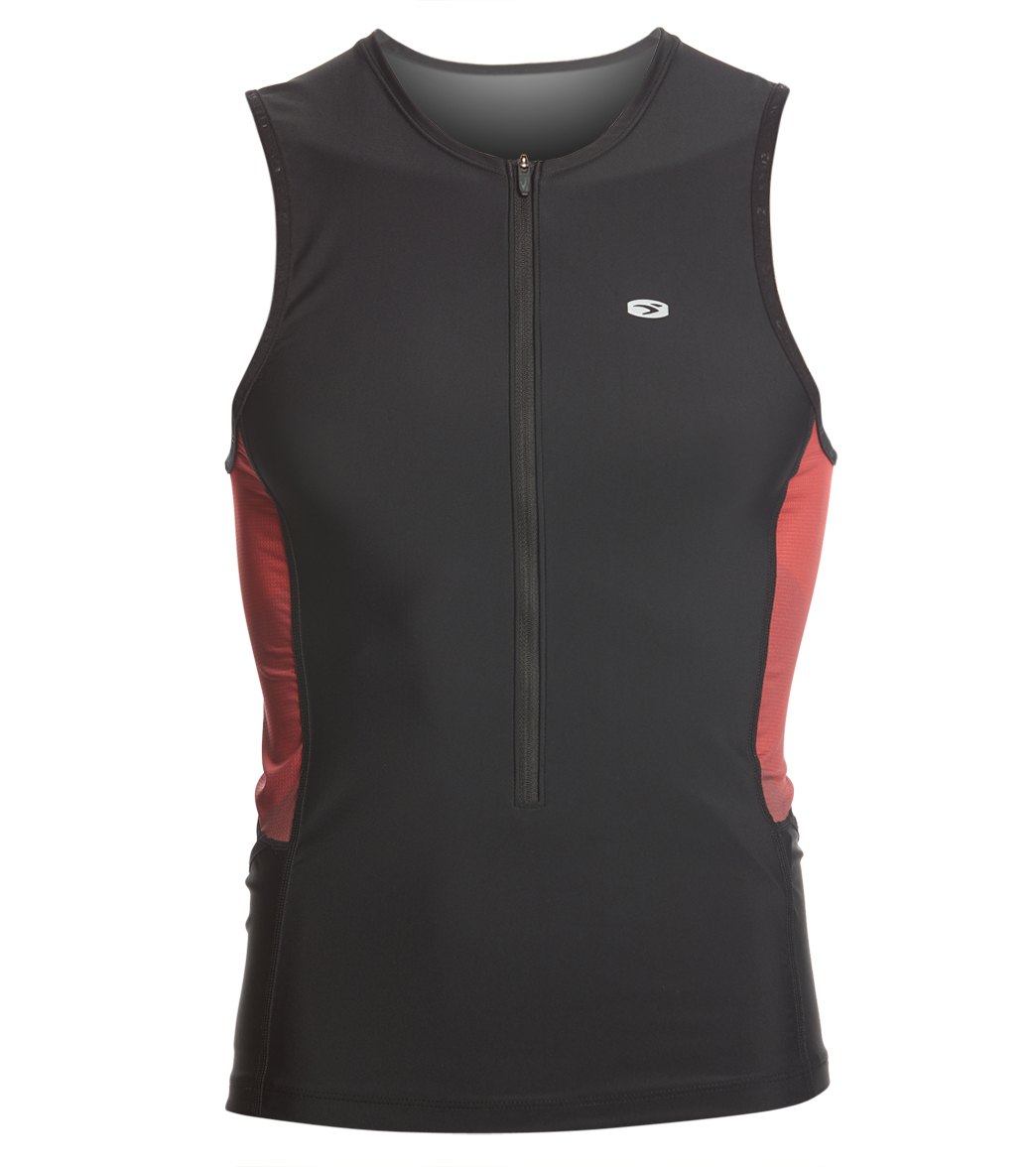 Sugoi Men's Rpm Tri Tank - Red Dahlia/Mountain Print Small - Swimoutlet.com