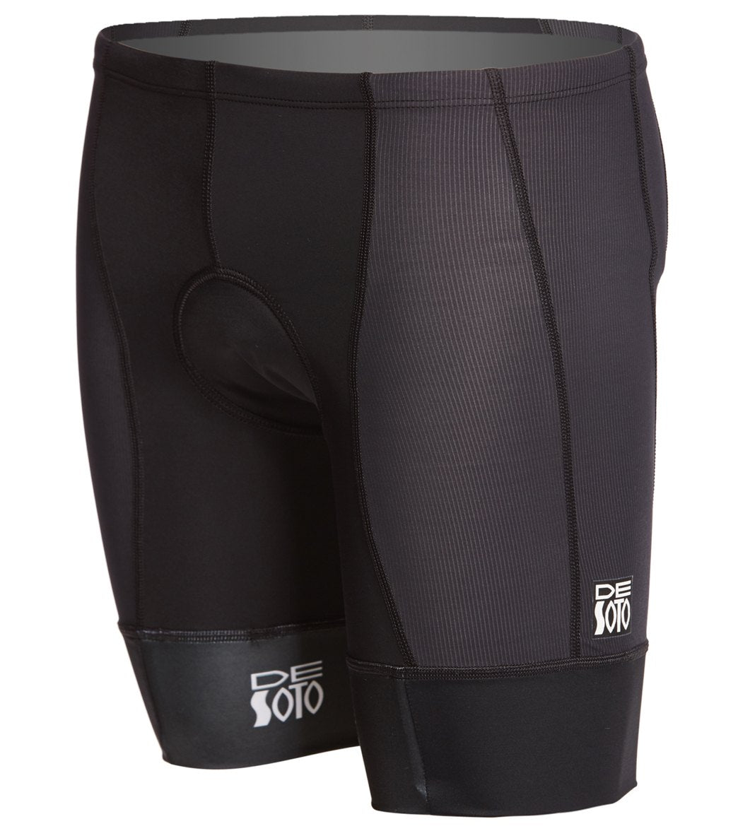 Desoto Men's Forza Tri Short - Black/Black Stitch Small - Swimoutlet.com