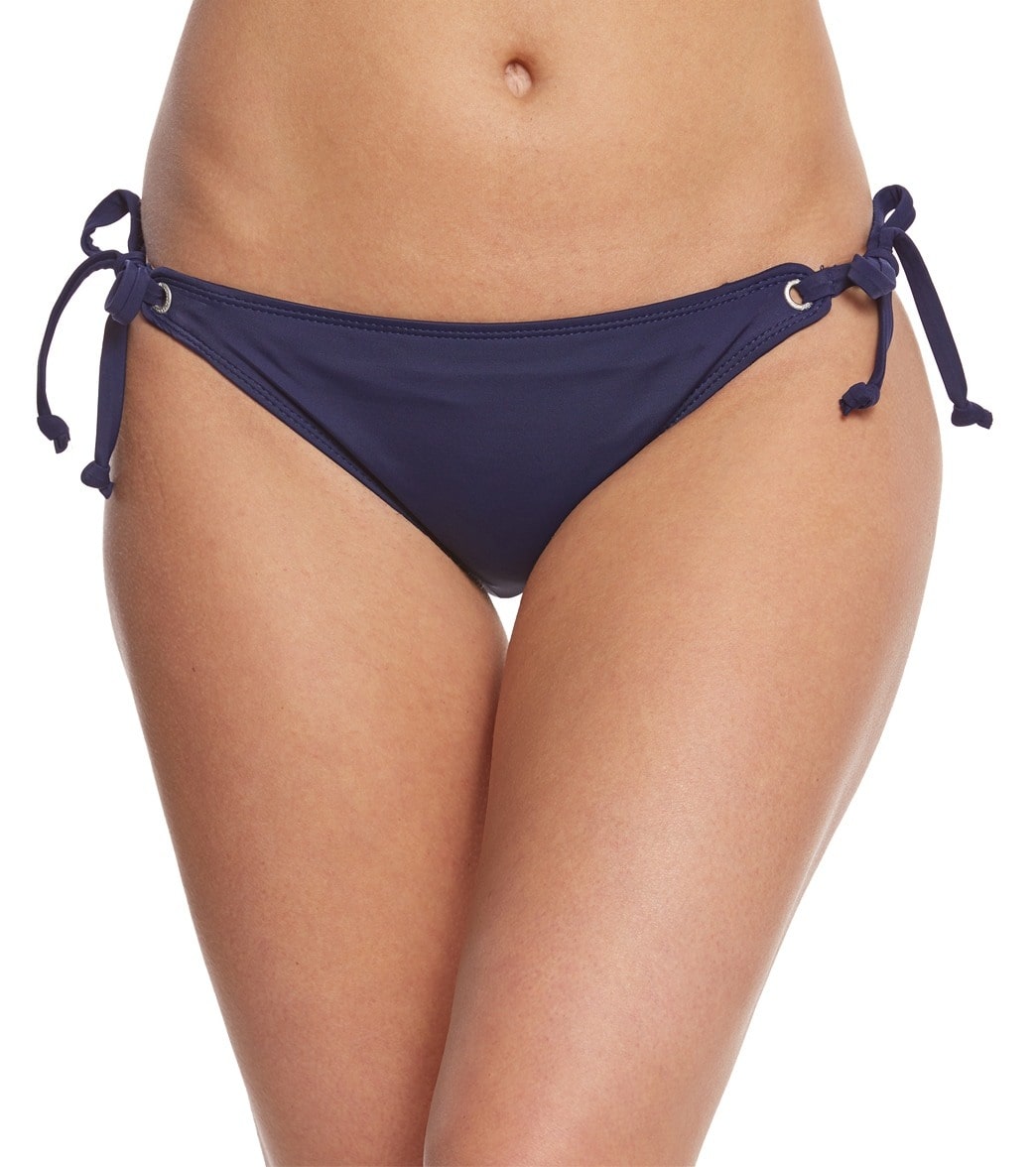 Nautica Topsail Grommet Side Tie Bikini Bottom - Navy Xx-Small Polyamide/Elastane - Swimoutlet.com