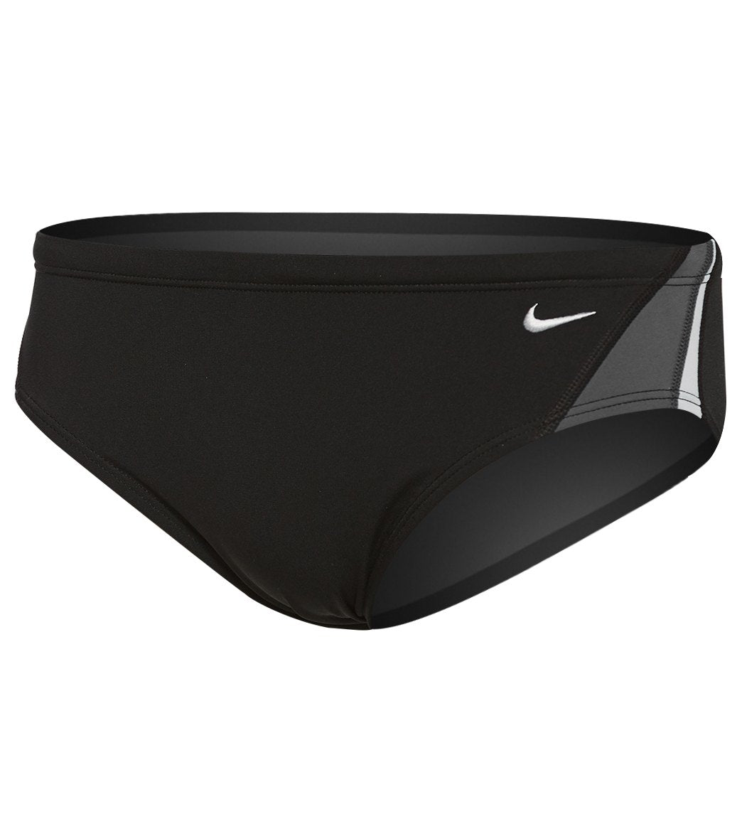 Nike Men's Color Surge Brief Swimsuit - Black 26 Polyester/Pbt - Swimoutlet.com