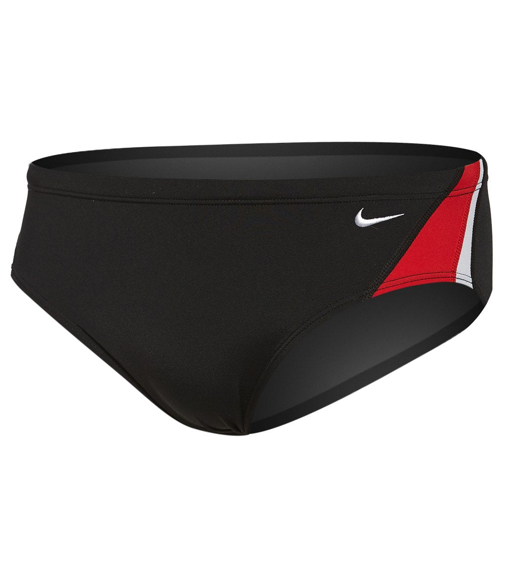 Nike Men's Color Surge Brief Swimsuit - University Red 26 Polyester/Pbt - Swimoutlet.com