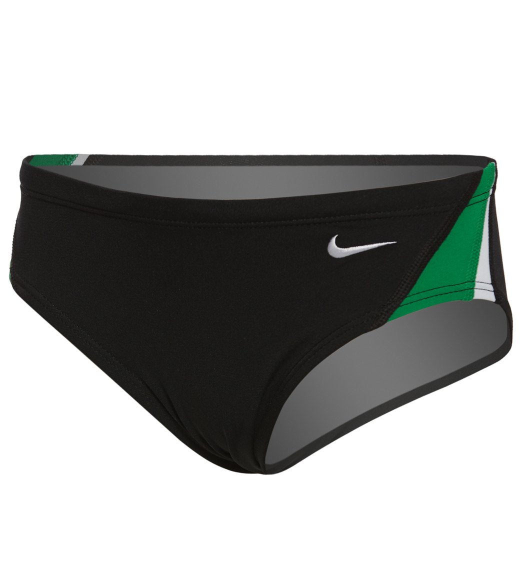 Nike Boys' Color Surge Brief Swimsuit - Court Green 22 Polyester/Pbt - Swimoutlet.com