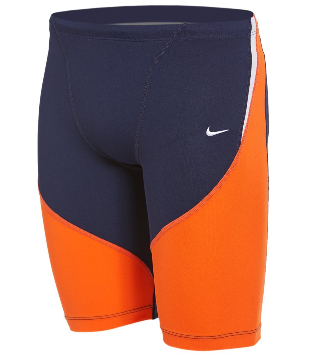 Nike Men's Color Surge Swimsuit Jammer - Team Orange 28 Polyester/Pbt - Swimoutlet.com