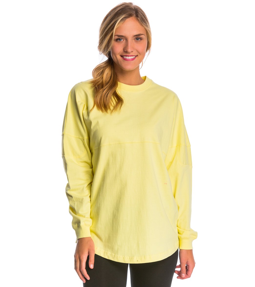 Ambro Manufacturing Women's Swim Swag Long Sleeve Tee Shirt - Yellow Medium Cotton - Swimoutlet.com