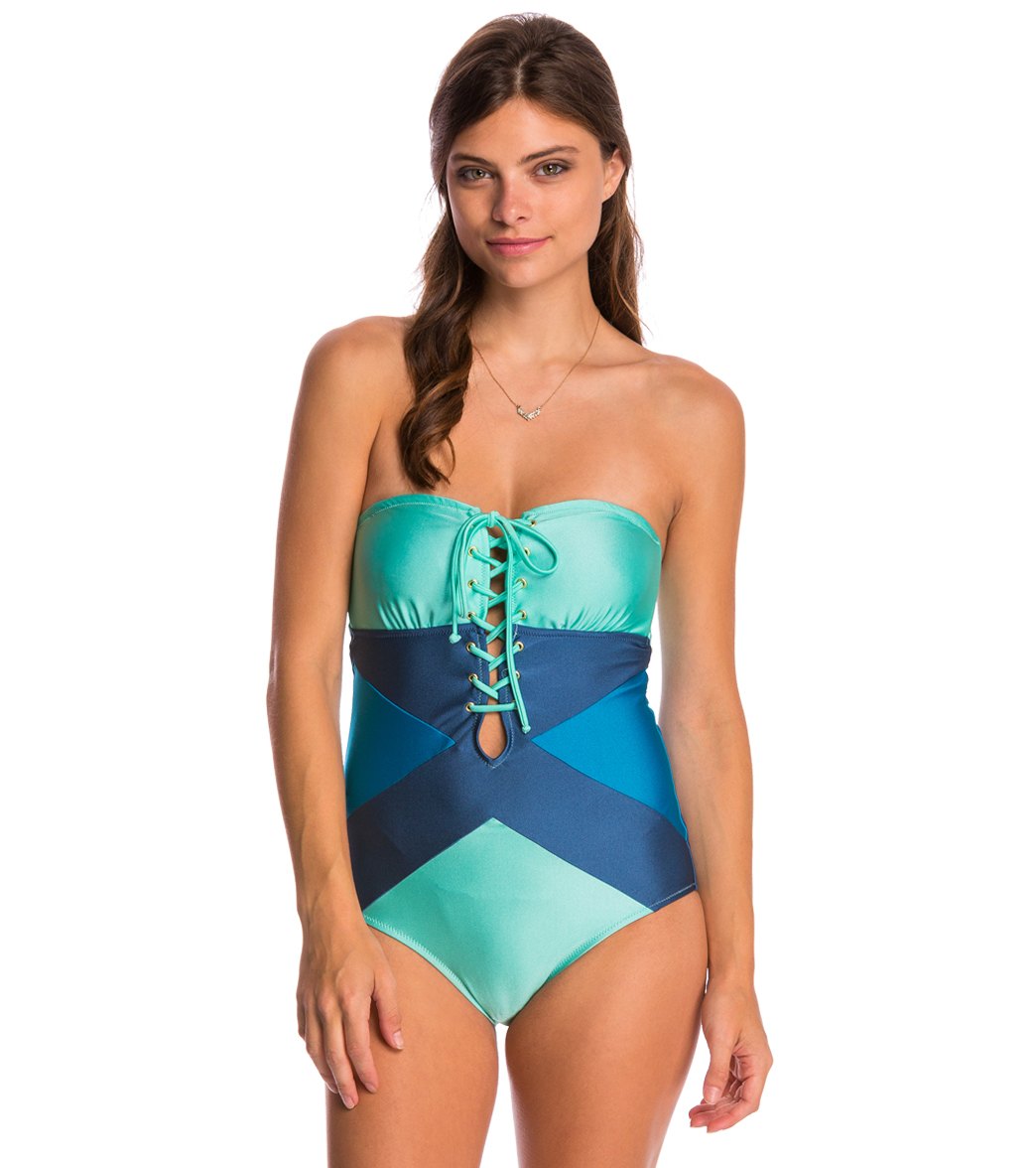 Minkpink Sea Splice One Piece Swimsuit - Multi Small Elastane/Polyamide - Swimoutlet.com