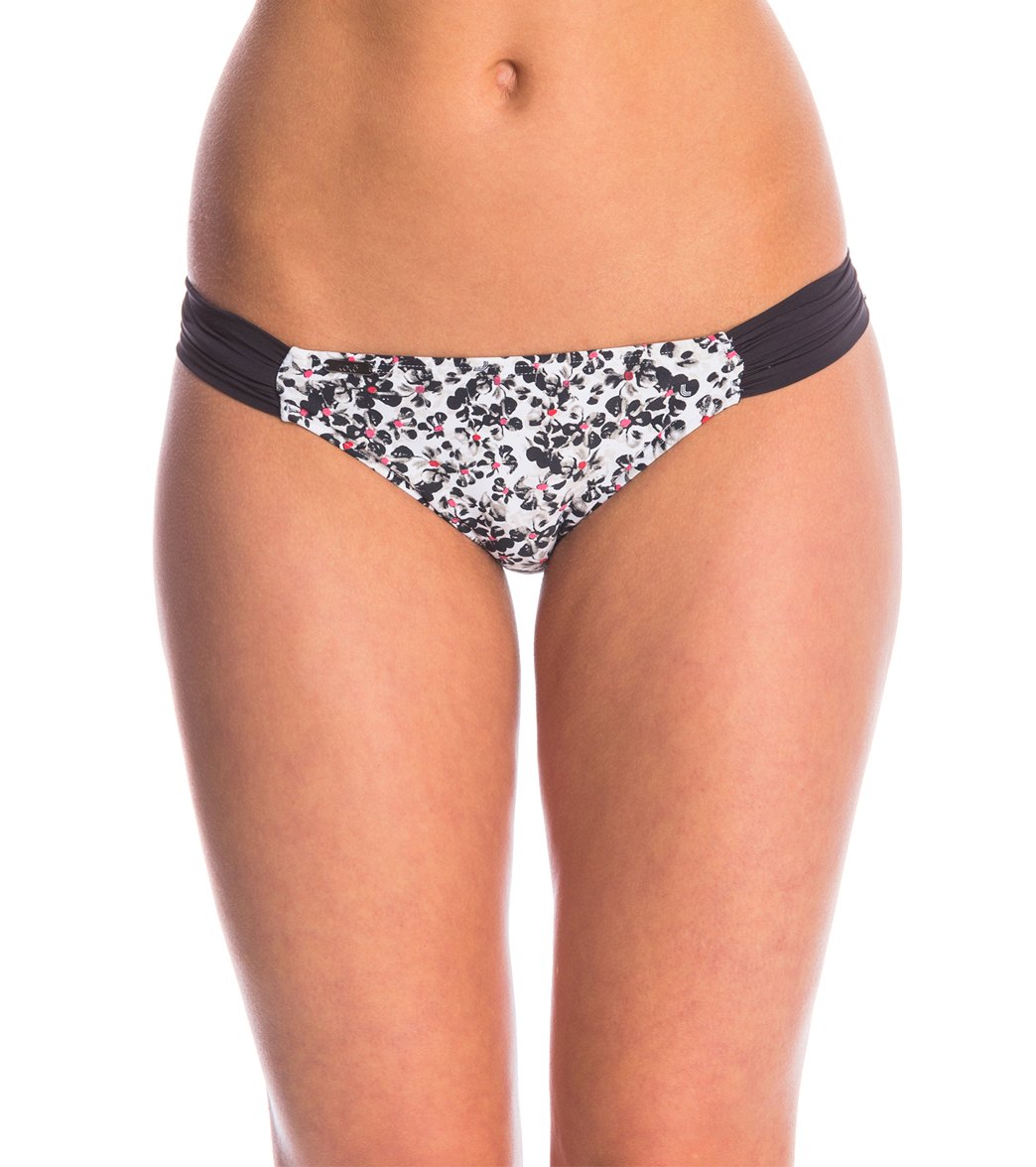 Lole Black Wallflower Rio Bikini Bottom - X-Small - Swimoutlet.com