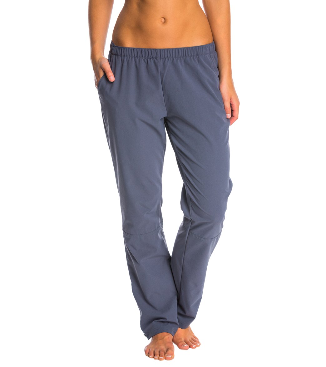 Speedo Women's Tech Warm Up Pants - Dark Granite Large Polyester - Swimoutlet.com