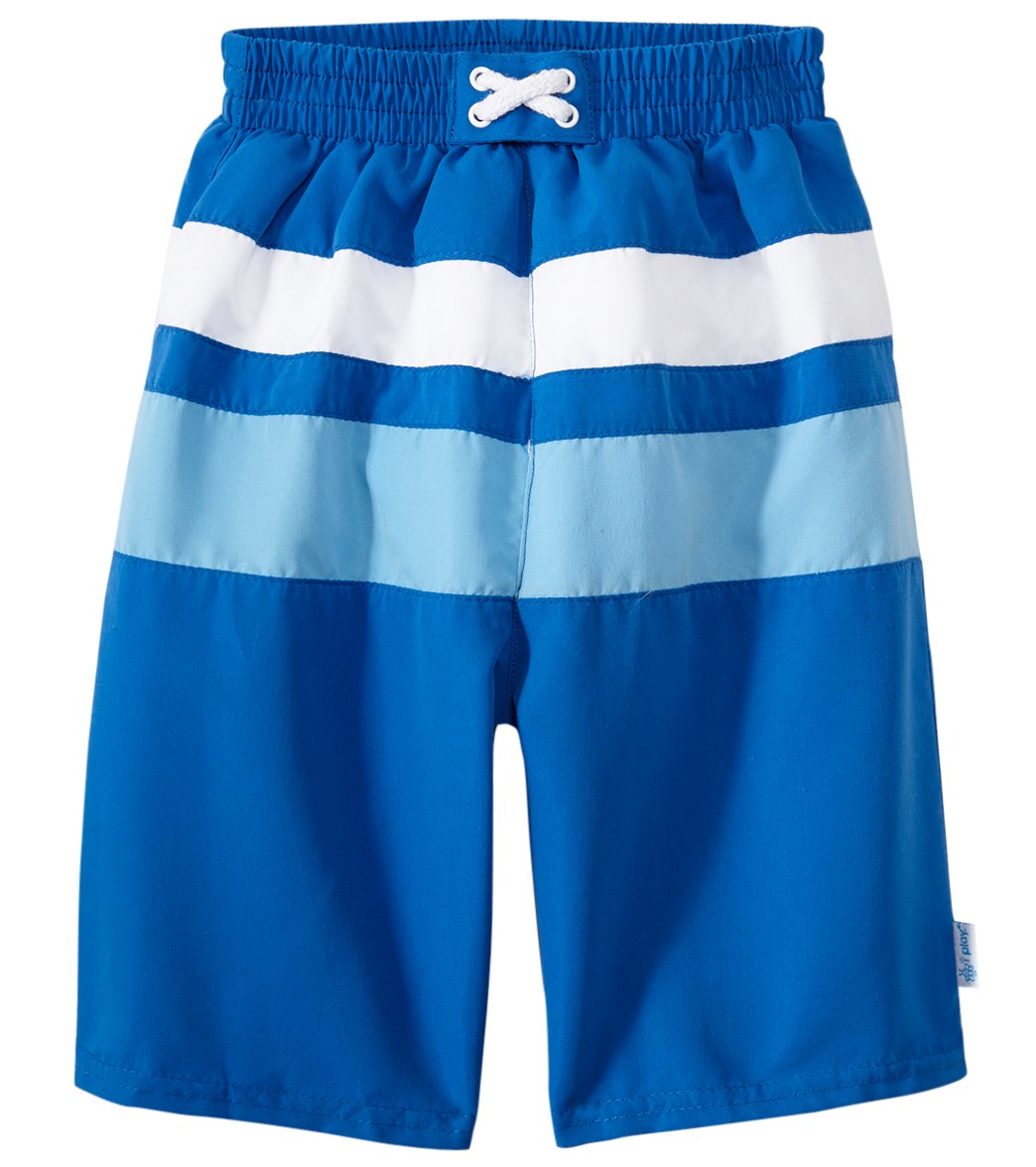 I Play. By Green Sprouts Boys' Classic Colorblock Trunks W/Built-In Swim Diaper Baby - Royal/Light Blue 6 Months - Swimoutlet.com