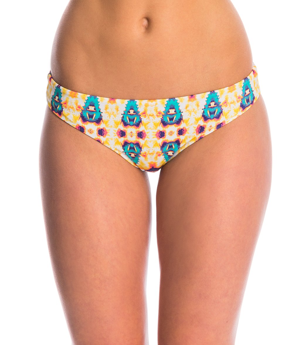 Hurley Swimwear Jagged Tie Dye Reversible Bikini Bottom - Multi X-Small - Swimoutlet.com